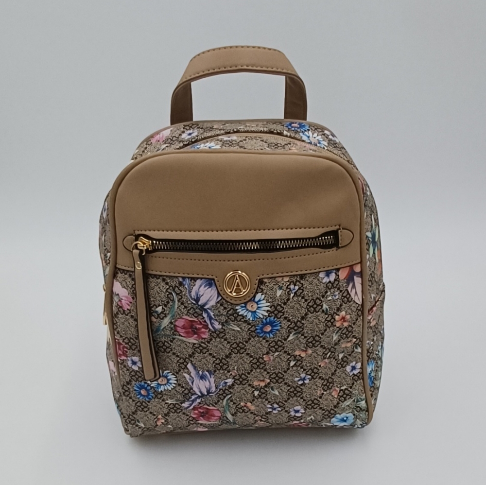 Small Taupe/Floral Backpack